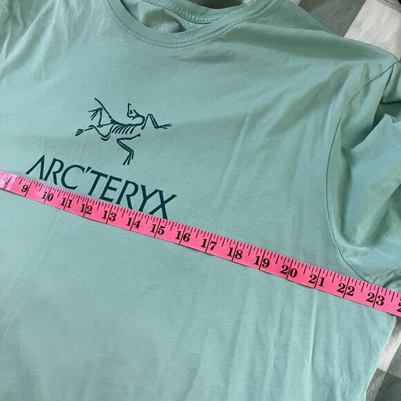 Arc'teryx Arc'word T-shirt Mens XL Turquoise Center Logo Gorpcore Arcteryx - Picture 6 of 7